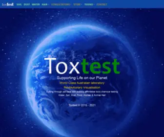 Toxtest.com.au(Water, Soil, Dust, Food and Hair Analysis in Australia) Screenshot