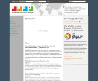 Toy-Icti.org(International Council of Toy Industries) Screenshot