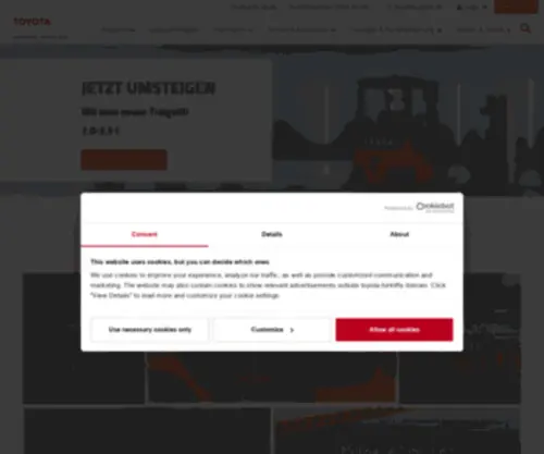 Toyota-Forklifts.at(Gabelstapler g) Screenshot