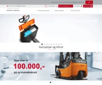 Toyota-Forklifts.no(Nettbutikk for kj) Screenshot
