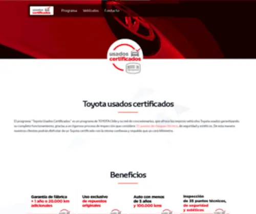 Toyotacertificados.cl Screenshot