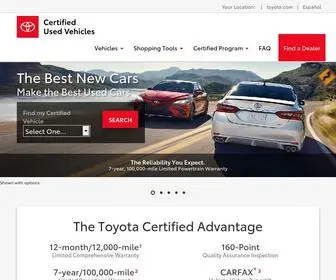 Toyotacertified.com Screenshot