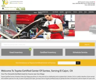 Toyotacertifiedcenterofsantee.com(Toyota Certified Center of Santee) Screenshot