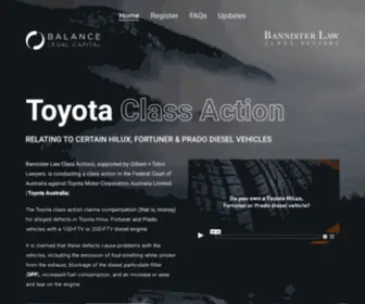 Toyotaclassaction.com.au(Toyota Class Action) Screenshot