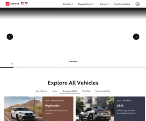 Toyota.com(New Cars) Screenshot