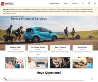 Toyotafinancial.com(Toyota Financial) Screenshot