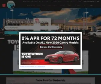 Toyotaofcedarpark.com Screenshot