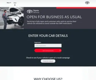 Toyotaservice.ie Screenshot