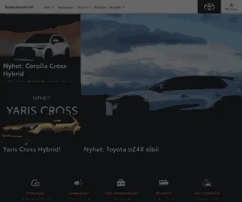 Toyotasorvest.no(Toyota Sørvest) Screenshot