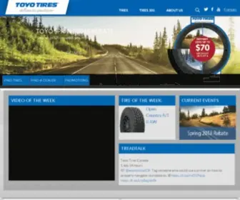 Toyotires.ca(Toyo Tires Canada) Screenshot