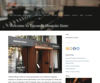 Tozando-Japanesesword.com(Tozando Shogoin Store) Screenshot