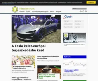 Tozsdeforum.hu(Főoldal) Screenshot