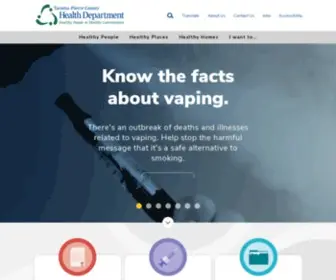 TPCHD.org(Tacoma-Pierce County Health Department) Screenshot