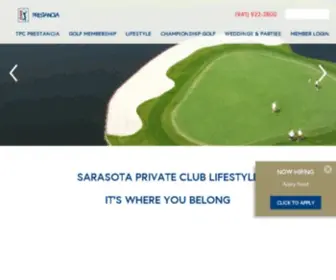 TPCprestancia.com(Championship Golf Course in Sarasota) Screenshot