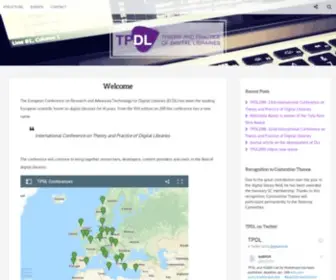 TPDL.eu(Theory and Practice of Digital Libraries) Screenshot