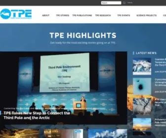 Tpe.ac.cn(Third Pole Environment (TPE)) Screenshot