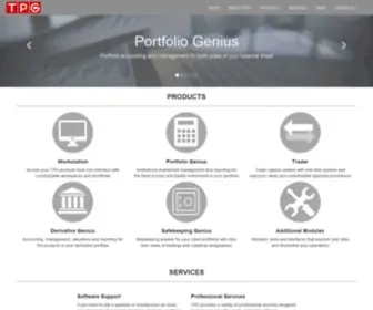 TPgsoftware.com(Front to Back Office Investment Accounting Software for the Financial Industry) Screenshot