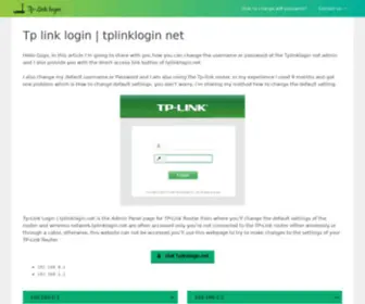 Tplinklogin.me(Tplinklogin) Screenshot