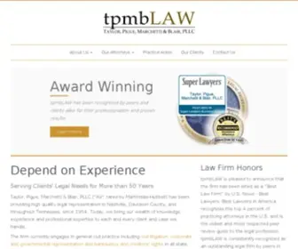 TPMblaw.com(Civil Litigation Attorneys for Nashville and throughout Tennessee Since 1954) Screenshot