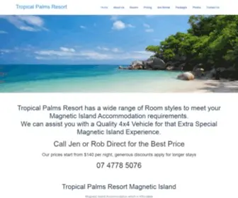 Tpmi.com.au(Tropical Palms Resort Magnetic Island) Screenshot