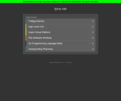 TPNS.net(Search engnine) Screenshot