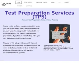 TPstests.com(Test Preparation Services (TPS) for Tutor Help in Ottawa) Screenshot