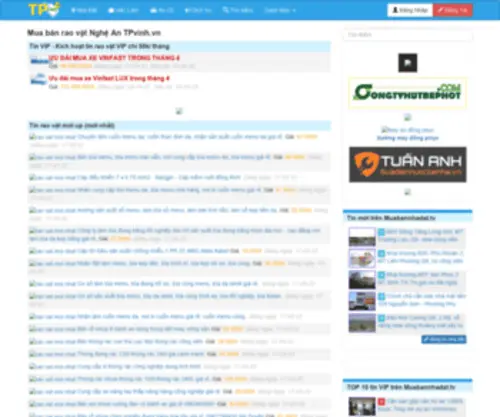 Tpvinh.vn(Who Is Hosting This Website) Screenshot