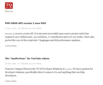Tqdev.com(Blog about software development) Screenshot