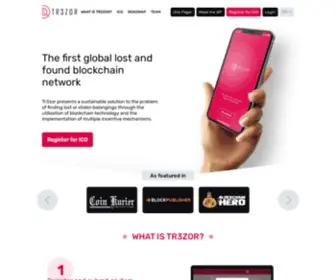 TR3Zor.io(The first global lost and found blockchain network) Screenshot