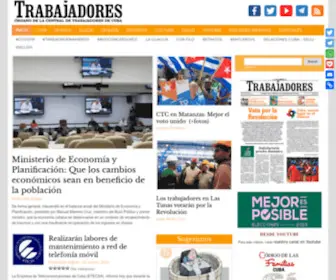 Trabajadores.cu(Noticias desde Cuba) Screenshot
