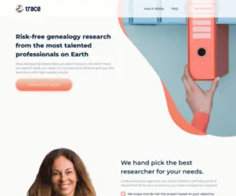 Trace.com(Risk-free genealogy research from the most talented professionals on Earth) Screenshot