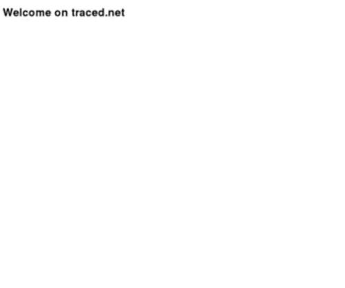 Traced.net(Welcome on) Screenshot