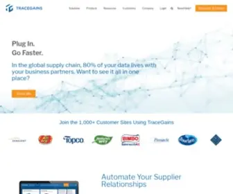 Tracegains.com(Food Safety) Screenshot