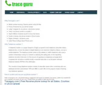 Traceguru.com(Mobile phone lookup with name) Screenshot