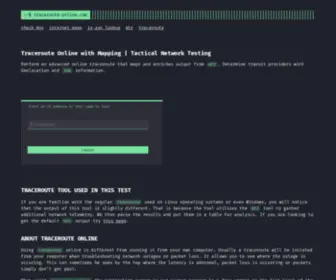 Traceroute-Online.com(Traceroute Online) Screenshot
