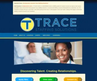 Tracestaffing.com(Trace Staffing connects employers with qualified candidates) Screenshot