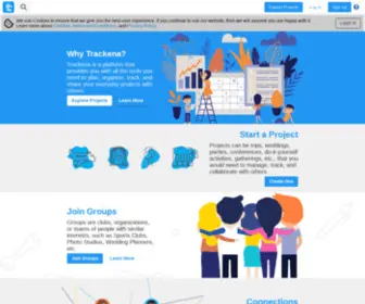 Trackena.io(A social collaboration platform) Screenshot