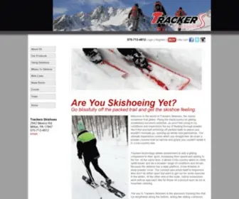 Trackerskishoes.com(Trackers Skishoes are innovative snowhoes with a gliding component that increases speed) Screenshot