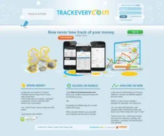 Trackeverycoin.com(Track Every Coin) Screenshot