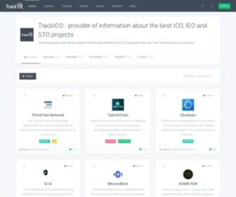 Trackico.io(Provider of information about the best ICO) Screenshot