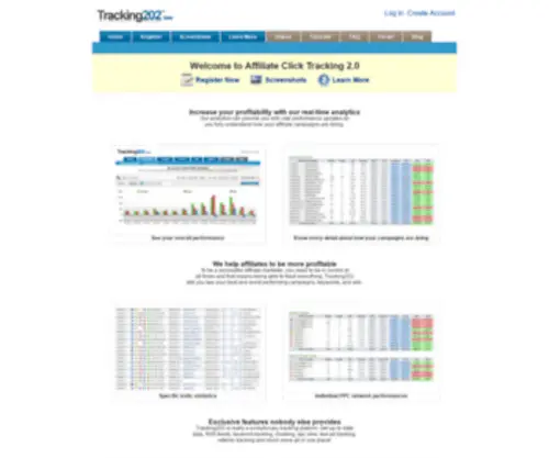 Tracking202INC.com(Free PPC Affiliate Tracking Software) Screenshot