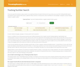 Trackingnumber.co.za(Tracking Number Search) Screenshot