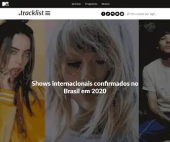 Tracklist.com.br(Seu portal brasileiro sobre música) Screenshot