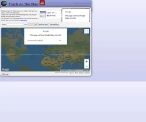 Trackonthemap.com(Track on the Map) Screenshot
