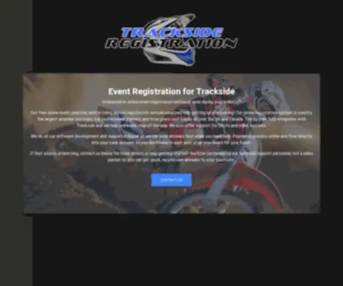 Tracksideprereg.com(Trackside Online Event Registration) Screenshot