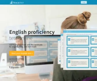 Tracktest.eu(English proficiency test online) Screenshot