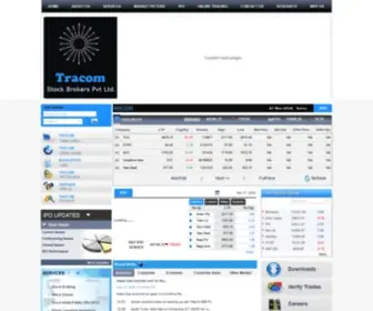 Tracom.co.in(Tracom Stock Brokers Pvt) Screenshot