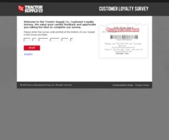 Tractorsupplysurvey.com(Tractor Supply Company Customer Loyalty Survey) Screenshot