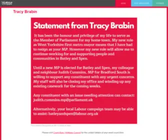 Tracybrabinmp.com(Tracy Brabin) Screenshot