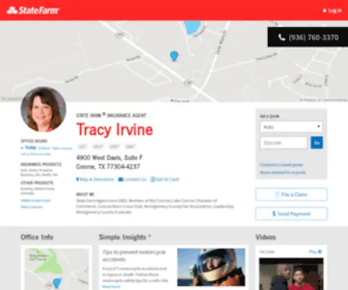 Tracyirvine.com(State Farm®) Screenshot